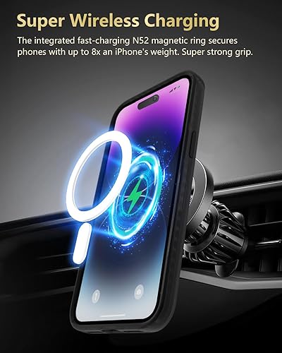 Miniatura 5 de SCORPIFY Funda para iPhone 15 Pro compatible con MagSafe diseño de leopardo negro con estampado de guepardo, bonita funda para teléfono para mujeres