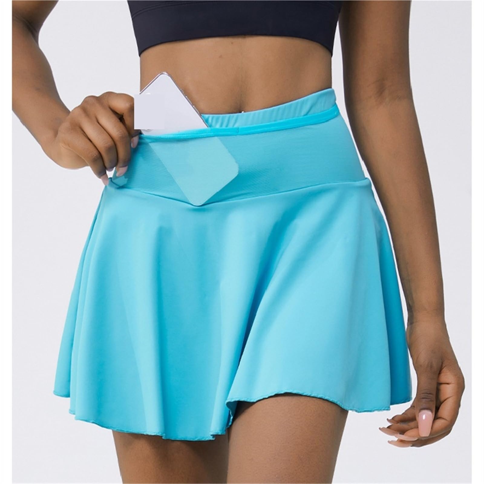 Jupe de Tennis Jupes plissées for Le Tennis, Le Sport, Le Golf, l'athlétisme, la Course à Pied, Haute élasticité, for l'extérieur pour Golf Course Cyclisme(Blue,M)