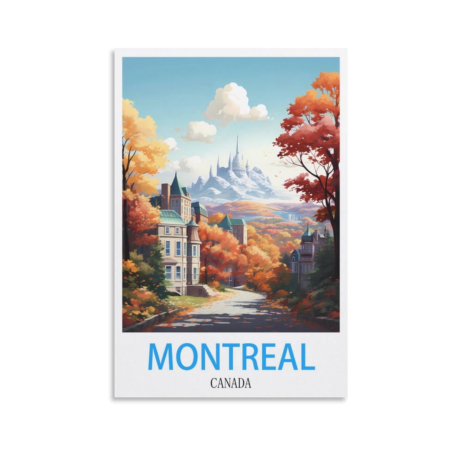 Metal Tin Sign,Montreal Canadas,Tin Sign Metal Retro Art Wall Poster for Home Club Garden Decor 15x30cm