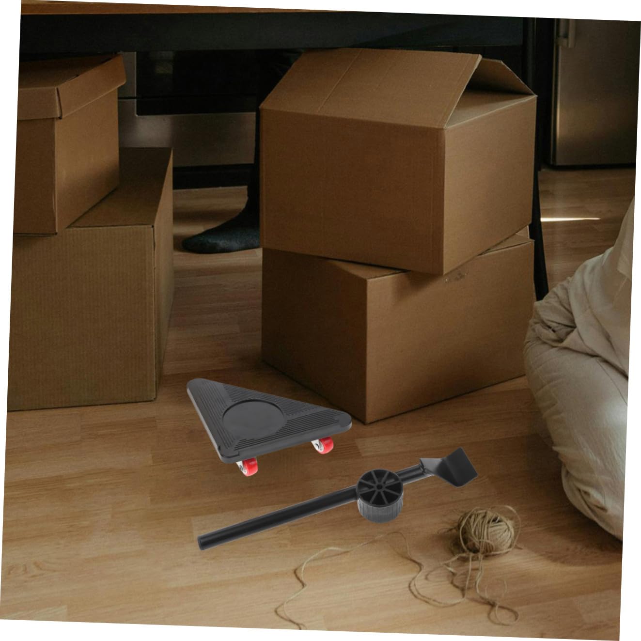 Outanaya Carrello Per Mobili in Metallo 3 Ruote Girevoli, Kit Per Trasloco Di Mobili e Elettrodomestici Pesanti Piedini Antiscivolo, Utensile Per Spostamento Facile, Set Da 5 Pezzi Per Uso Domestico