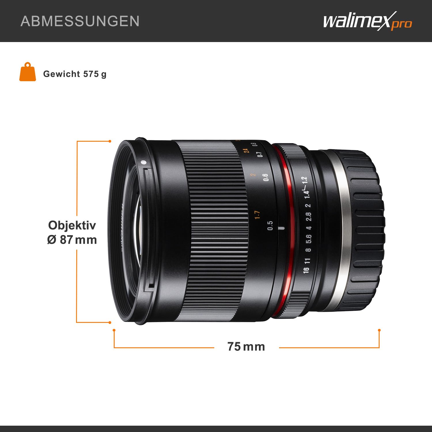 walimex pro 8/2,8 Fish-Eye II CSC SONY E schwarz