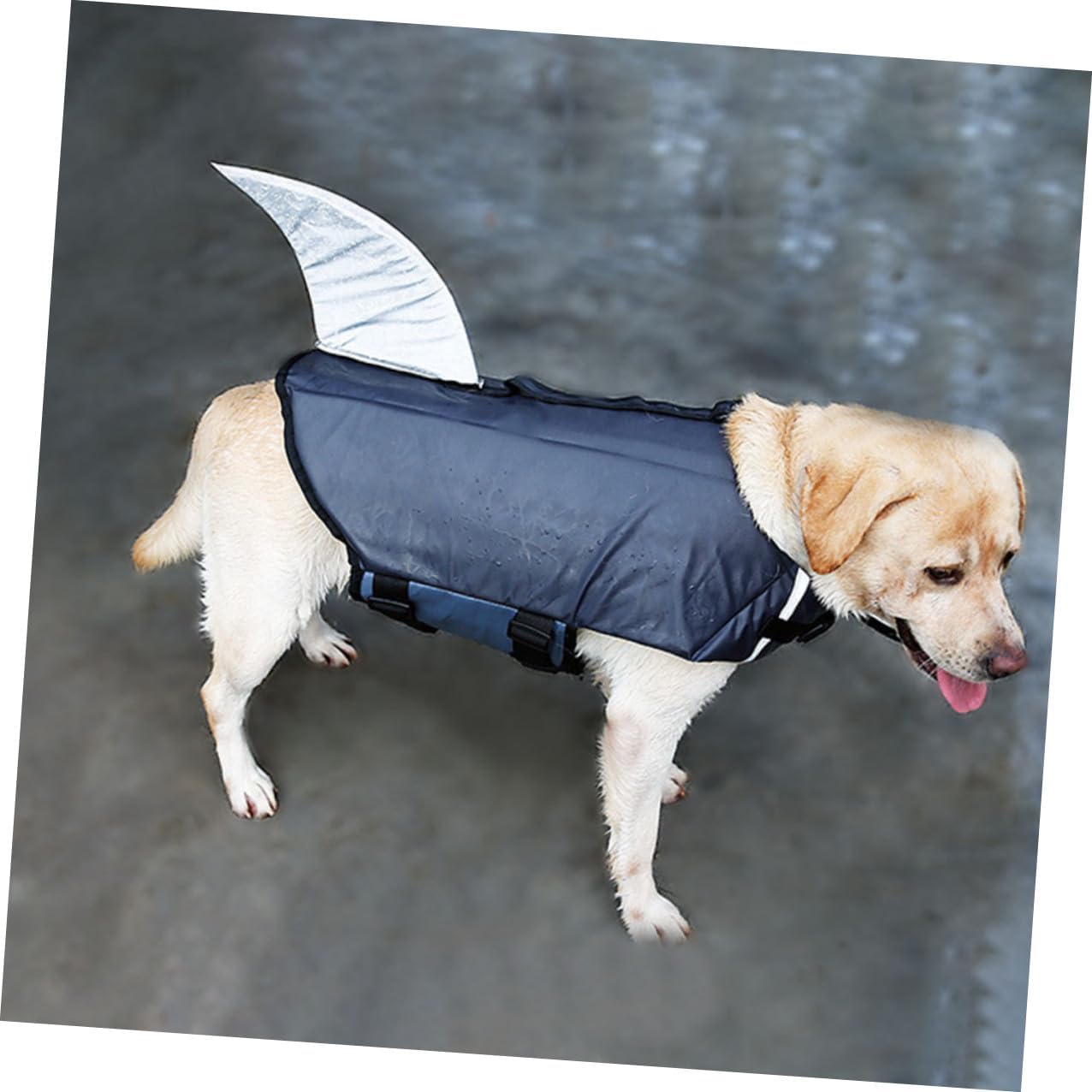 TEHAUX Dog Swimming Vest Shark Design Reflective Floatation Preserver Pet Life Jacket XL for Outdoor Training and Boating
