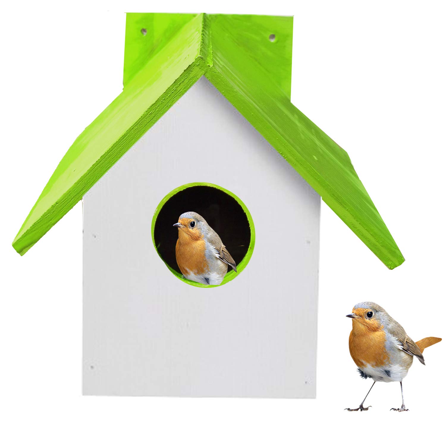 LIVEONCE Wood Bird House with Inside Coir Bed Pack of -1 Color -Green (B08RWSZPHC) Amazon Price History, Amazon Price Tracker