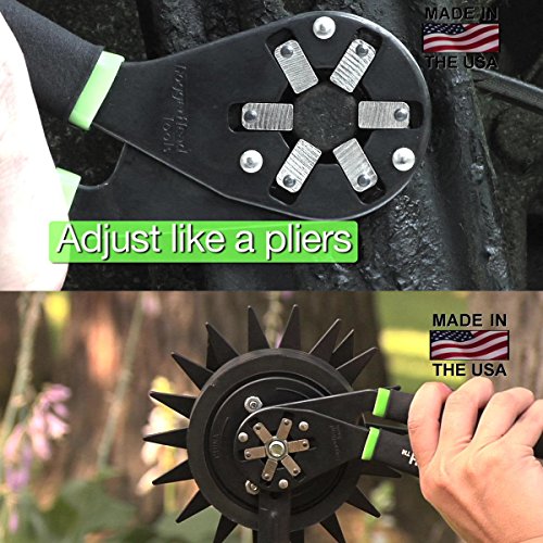 LoggerHead Tools 8 Inch Bionic Adjustable Wrench | 14 Wrenches in 1 | Grabs Bolt On All Six Sides | Patented Design Multiplies Gripping Force | Great Gifts for Men, Dad, Gadgets for men