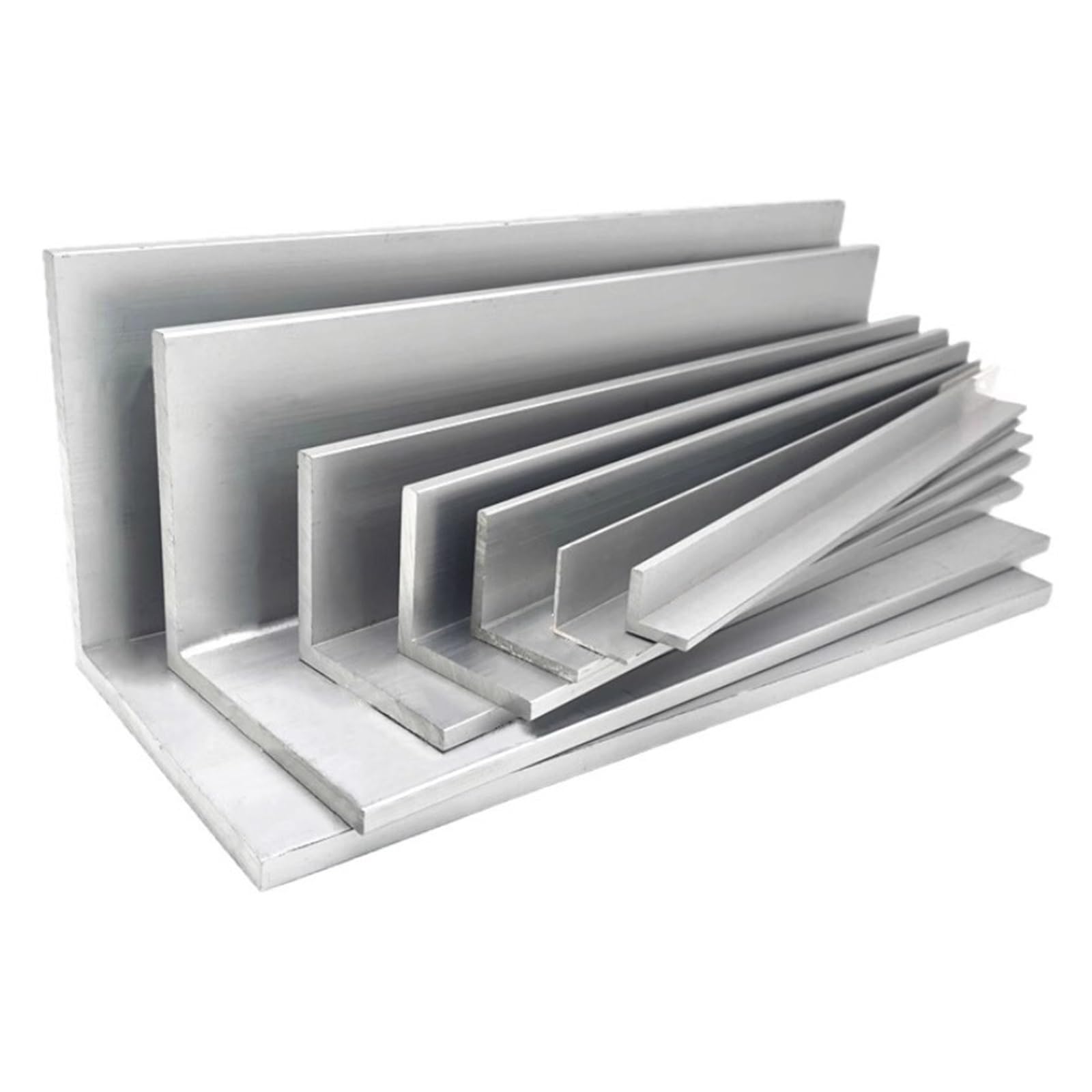 Ángulo de aluminio Borde de aleación aluminio en forma L 1 pieza | Aluminio 6063 en ángulo recto Resistente al óxido Plata ligera(500MM_THICK 4MM)