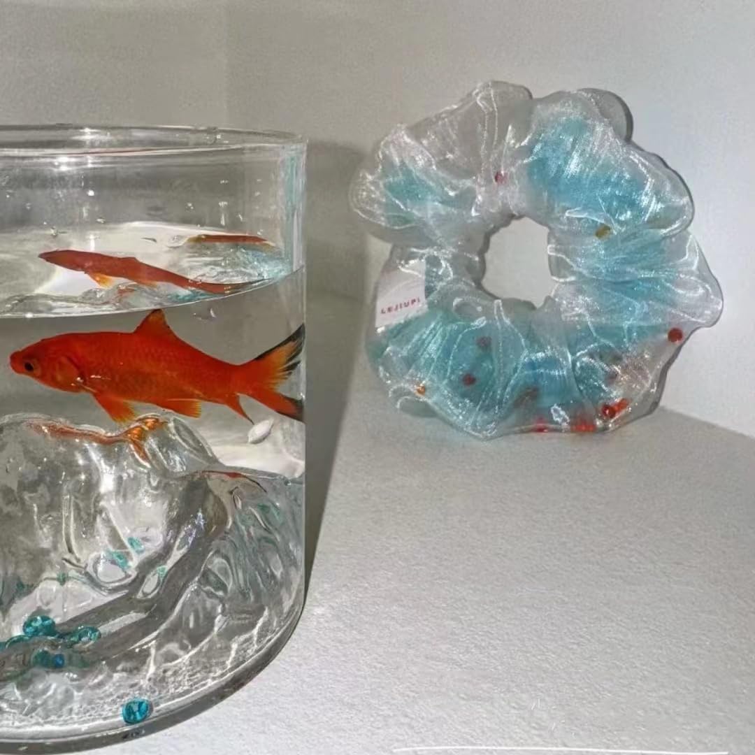 Dramy Goldfish Blue Hair Scrunchie