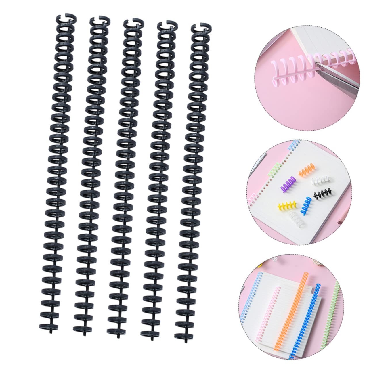 Uonlytech 3 Set Dorsi Di Rilegatura A Spirale In Plastica Dorsi Di Rilegatura Ad Anelli A Spirale Rilegature A Pettine Spirali Dorsi A Spirale Per Rilegatura A Spirale 10 pezzi*3