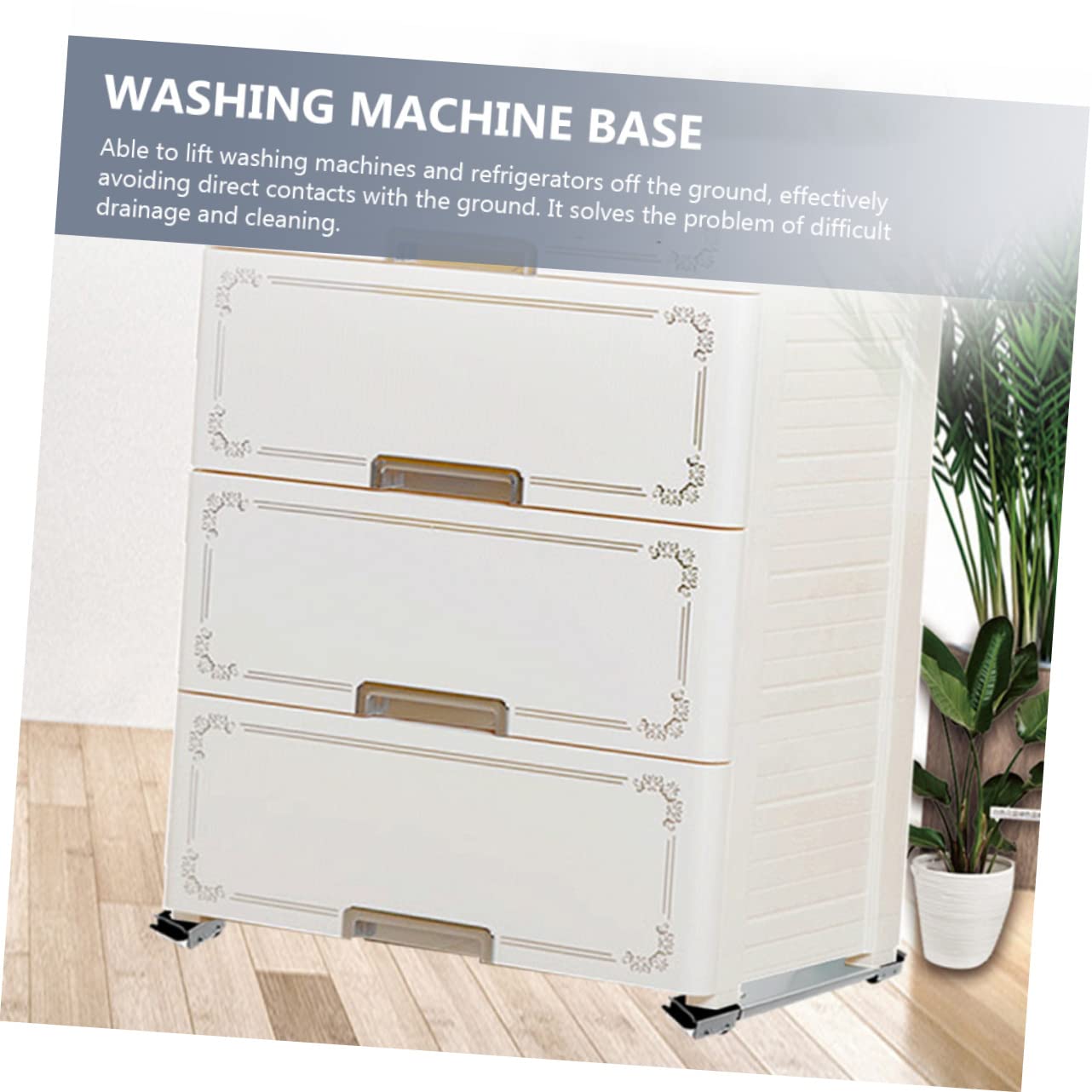 Homoyoyo 1par Base Móvil Multifuncional Para Electrodomésticos y Muebles Soporte Antivibración Para Lavadoras Secadoras Refrigeradores y Aire Acondicionado Para Facilitar El Movimiento y