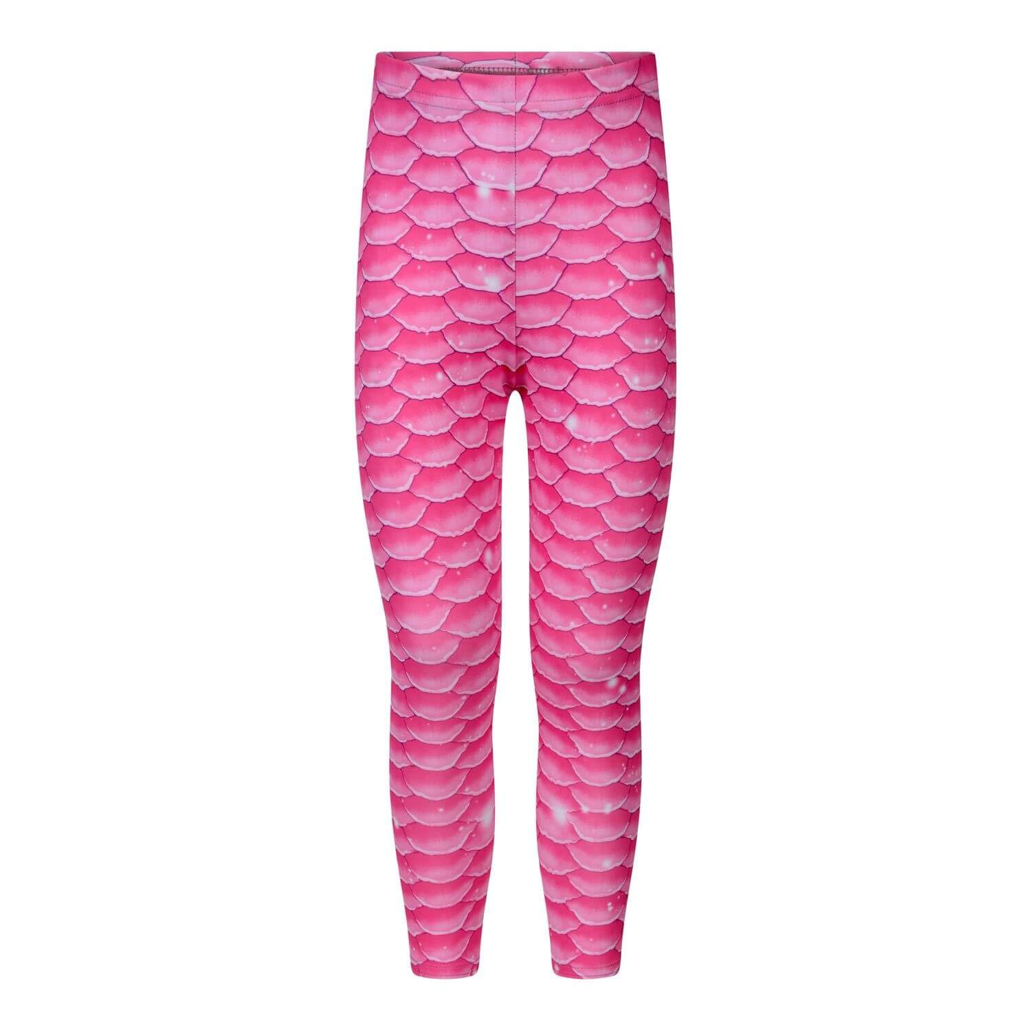 Planet Mermaid Kids Pink Little Mermaid Swim Leggings. Vibrant, Colourful Waterproof Use in/Out of Water Fade & Chlorine Resistant. (Age 9-11, Passion Pink)