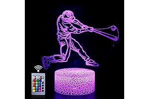 Boys Lights Baseball Night Light for Boys Gifts 3D