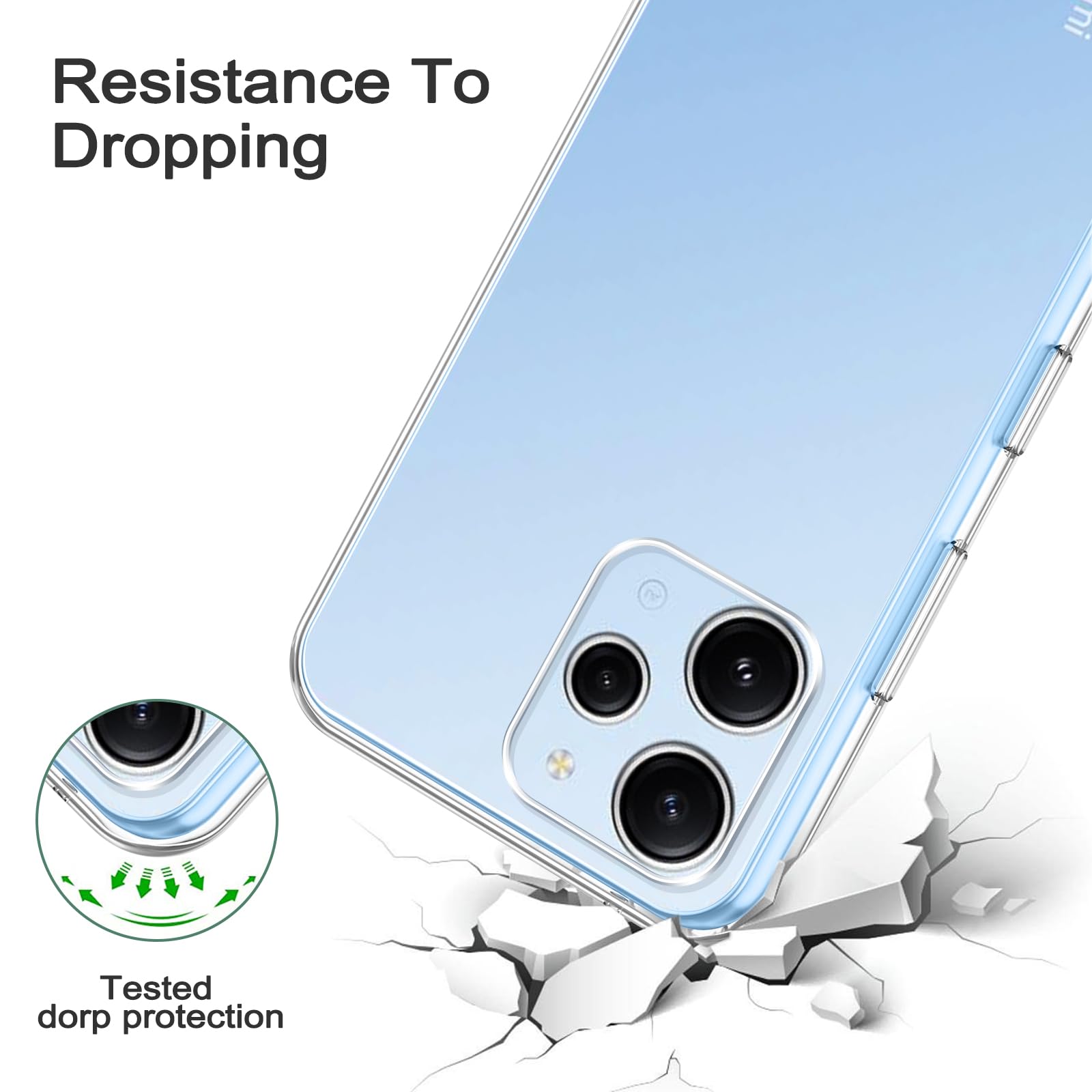 Cover + Vetro Temperato Per Xiaomi Redmi 12 4G – Custodia Silicone Trasparente
