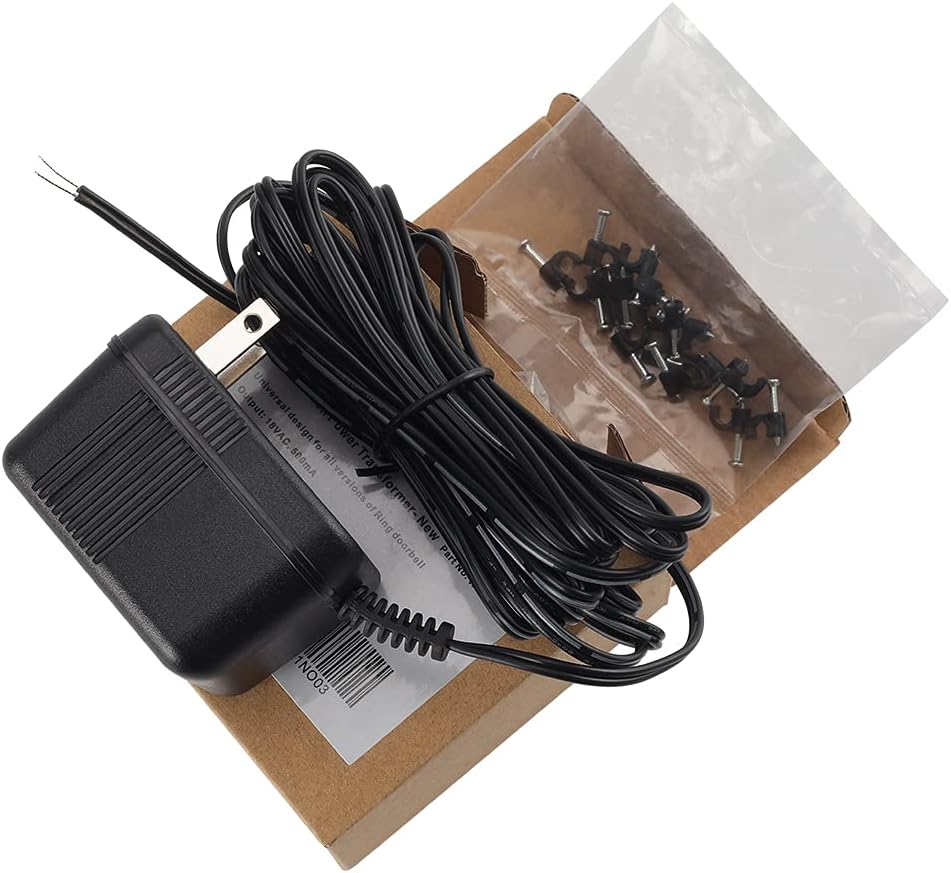 Apas 18V Doorbell Transformer, Power Supply Adapter Compatible with Nest Hello Doorbell,Video Doorbell, Video Doorbell Pro , WR2112 - 