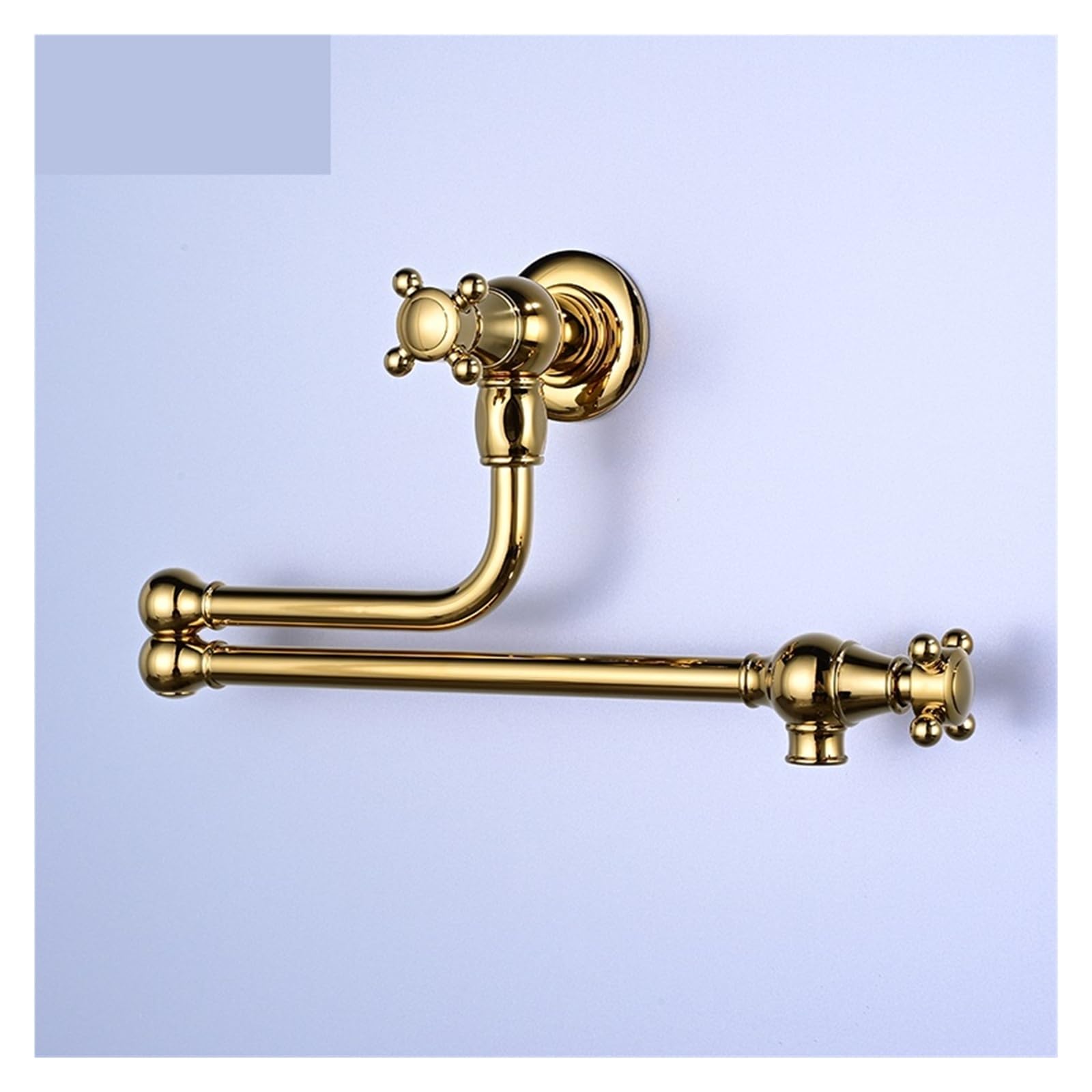 Grifo de cocina plegable latón macizo for llenar ollas, acabado gris cepillado, montaje en pared, giratorio 360 grados, cromado para la mayoría de los escenarios(Chrome)