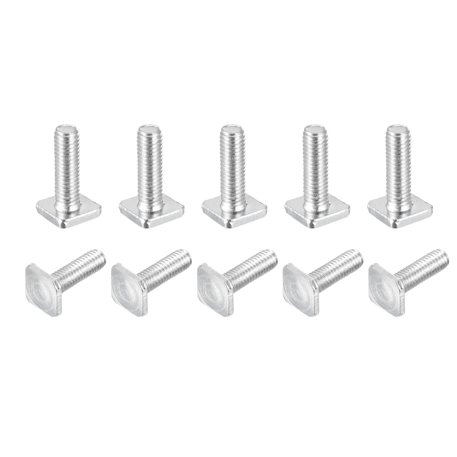 Uxcell Square Head Bolt – M10 X 25mm, Fully Threaded, 304 Stainless Steel, 5-Pack – Great For Machinery, Rail & DIY Projects