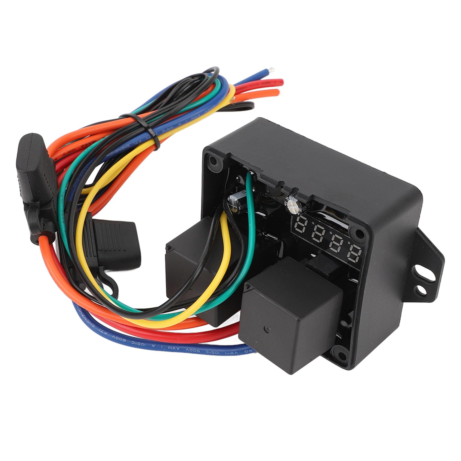 Cryfokt Digital Fans Controller Swith Kit, Temperature Range 104℉ to 230℉ 12V 40A Adjustable Temperature Electric Fan Control Switch Kit For Single and Dual Fan