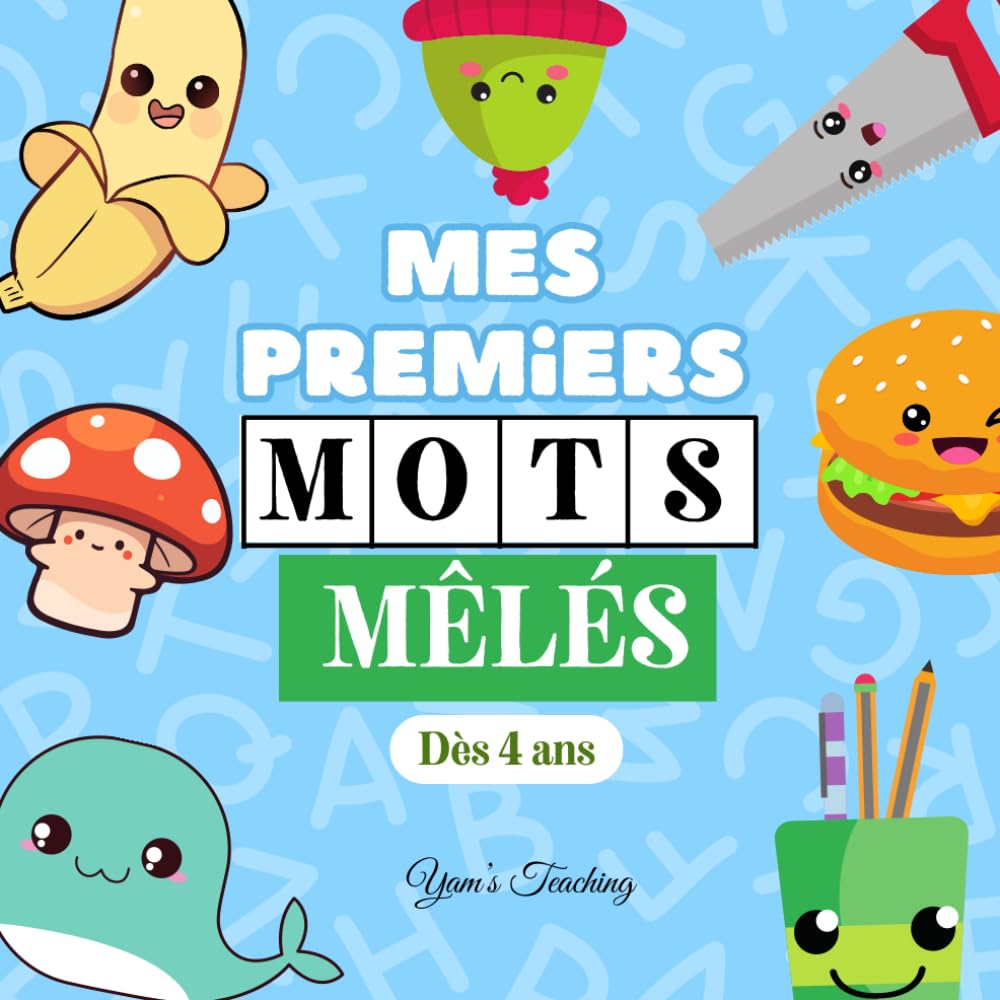 Mes premiers mots mêlés: 30 grilles faciles pour les enfants dès 4 ans.