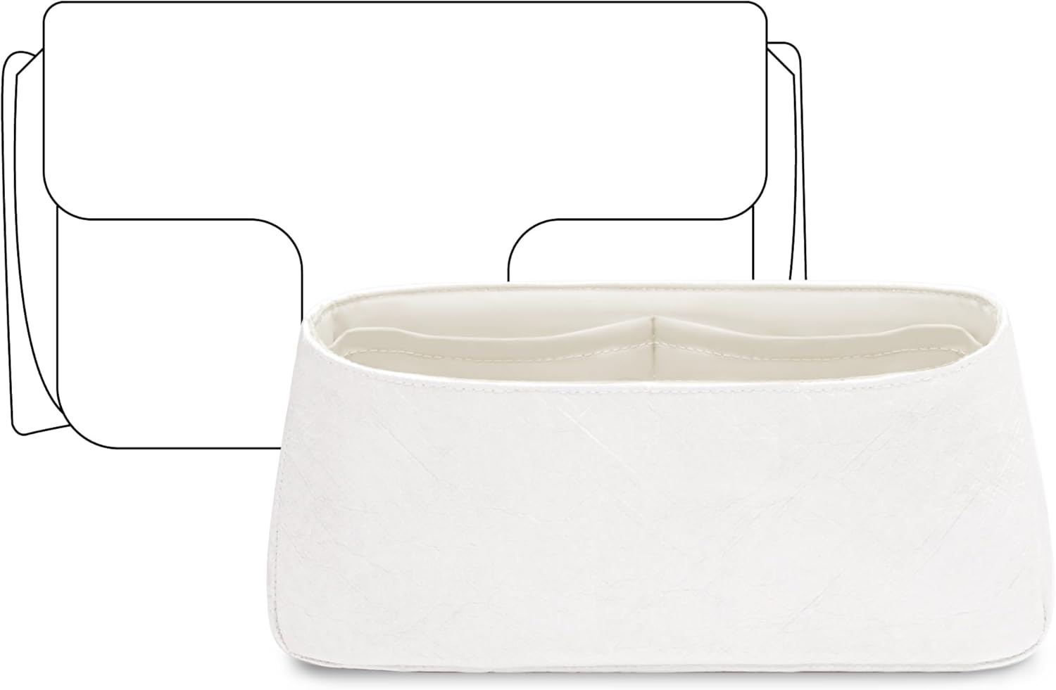 トートバッグオーガナイザーインサート グッチマーモントスーパーミニハンドバッグ用 カスタムフィット内側プレミアムクレイ 軽量防水ハンドバッグインサート カップホルダーアクセサリー付き