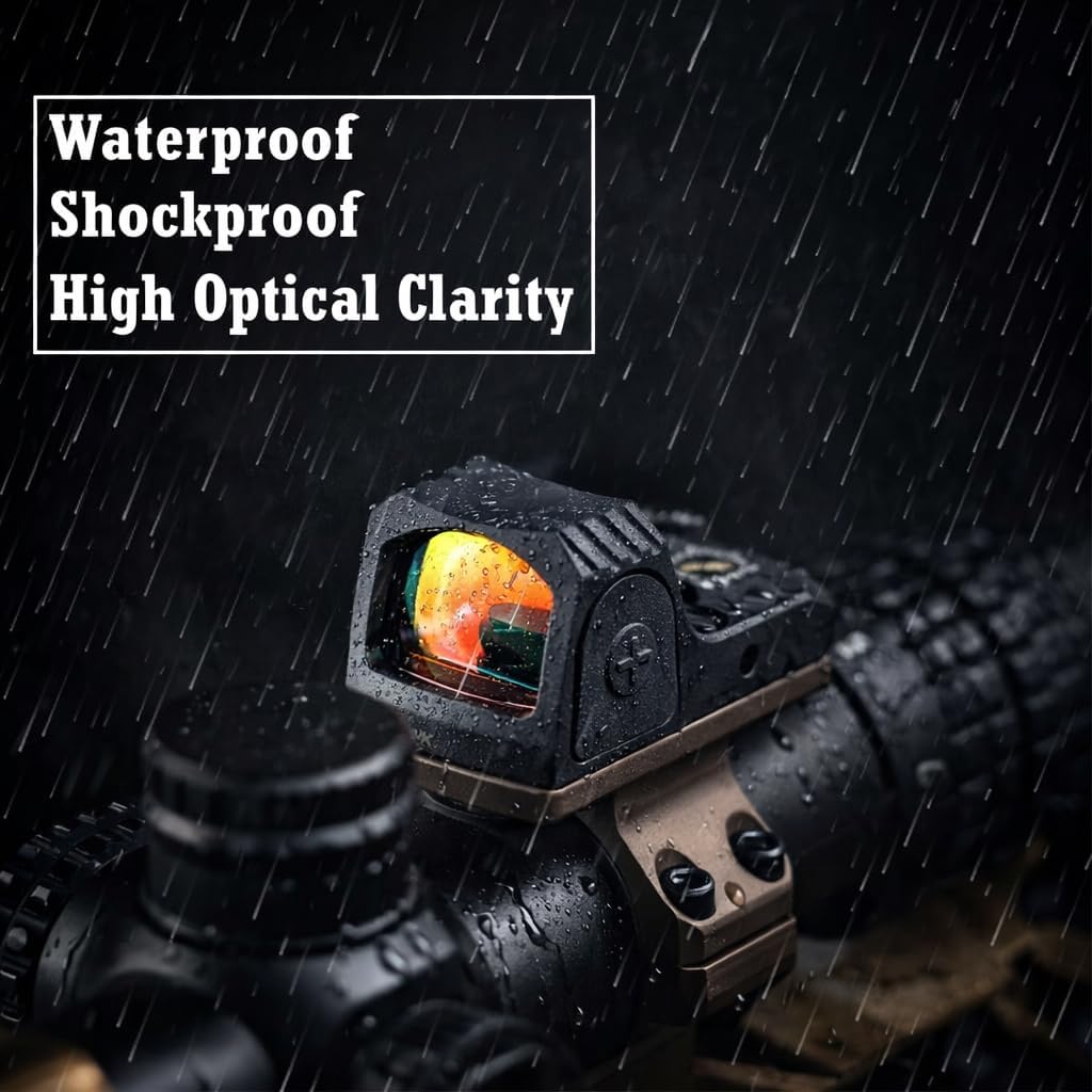 GOTICAL Optics 1x24 Dot Sight Open Dot Sight Base G l o c k/Handgun Reflex Sight Scope fit 20mm Weaver Rail for Airsoft Hunting Rifle Survival Game Sight