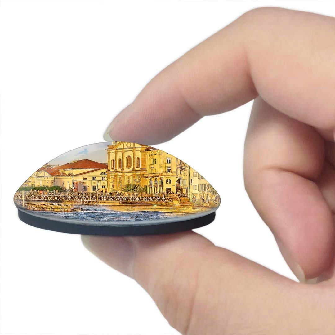 N/A Svizzera Magnete Svizzera Old Town Lucerna 3D Magnete per Frigorifero Artigianato Souvenir Magneti per Frigorifero in Cristallo Collezione Regalo da Viaggio