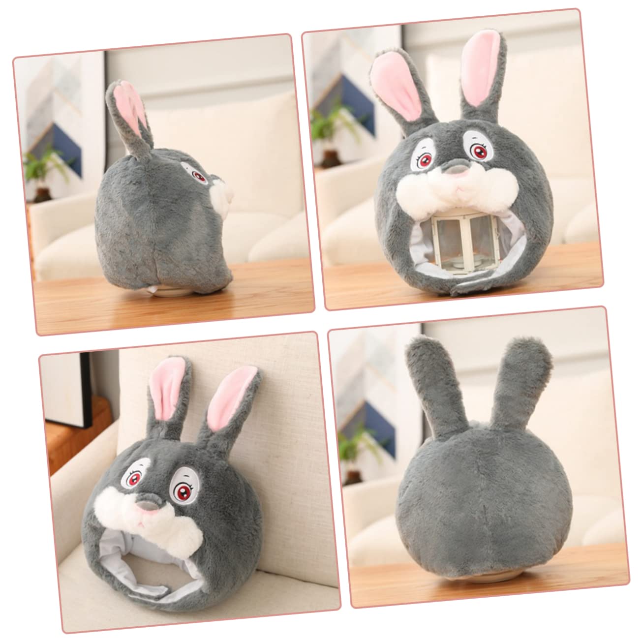 ifundom 2piezas Gorro De Conejo De Peluche Con Orejas Para Fiestas Disfraz De Pascua Accesorio Fotográfico Divertido Gorro Unisex Para Adultos Diseño Creativo y Fácil De Usar