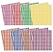 Colored labels ¼” inch 8mm ~ 5/16 Dot Stickers in Green, Yellow, Pink, Purple, Orange, Brown, Blue and Red by Royal Green 2688 pack