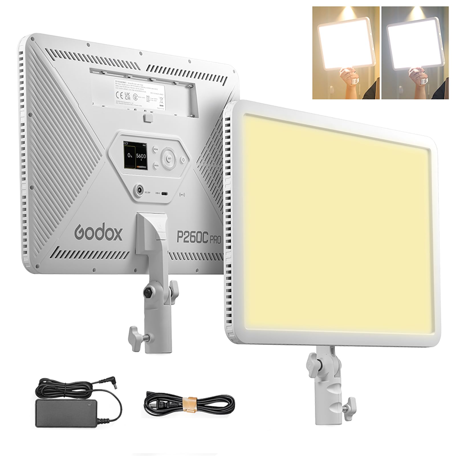 Amazon | GODOX P260C Pro 18インチ 撮影用 ビデオライト 超薄型LED