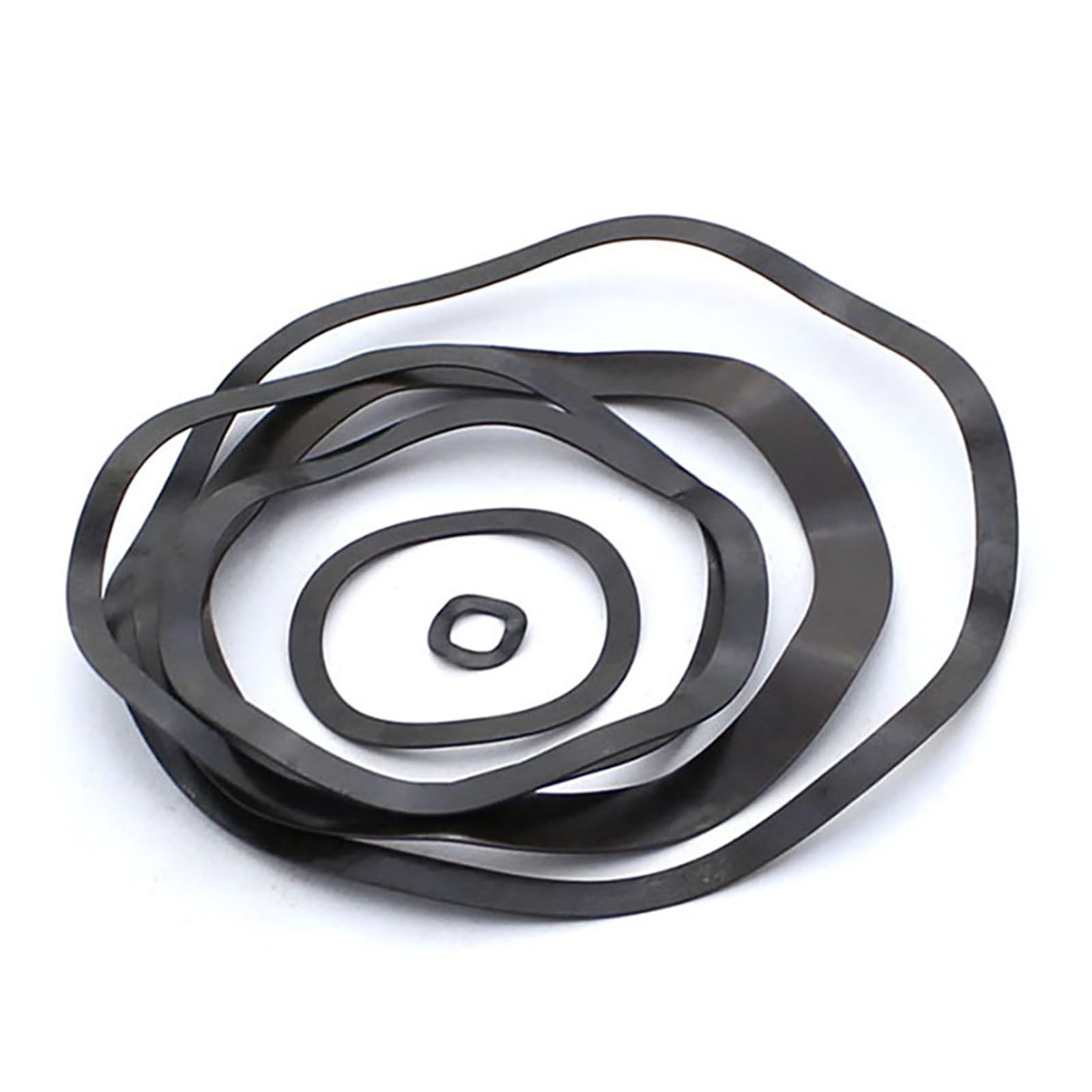 20/50/100 Uds M3 M4 M5 M6 M8 M10 M12 M14 M16 M19 M21-M108 arandelas onduladas arandela elástica negra(50pcs,M60x71x0.6)