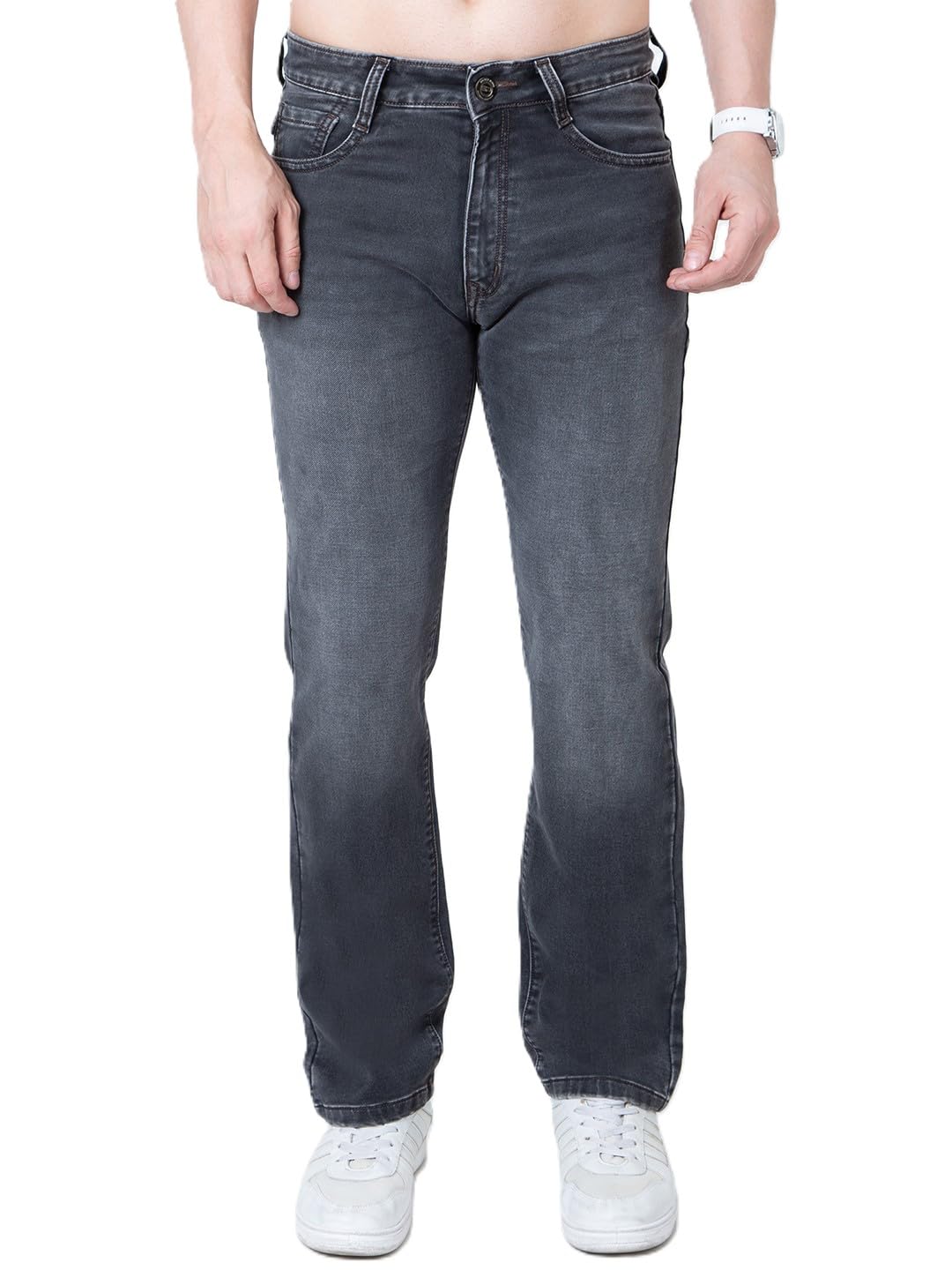 Jeans for Men's Straight Fit Jeans|Mid Rise |Stretch Fabric in Plus Size