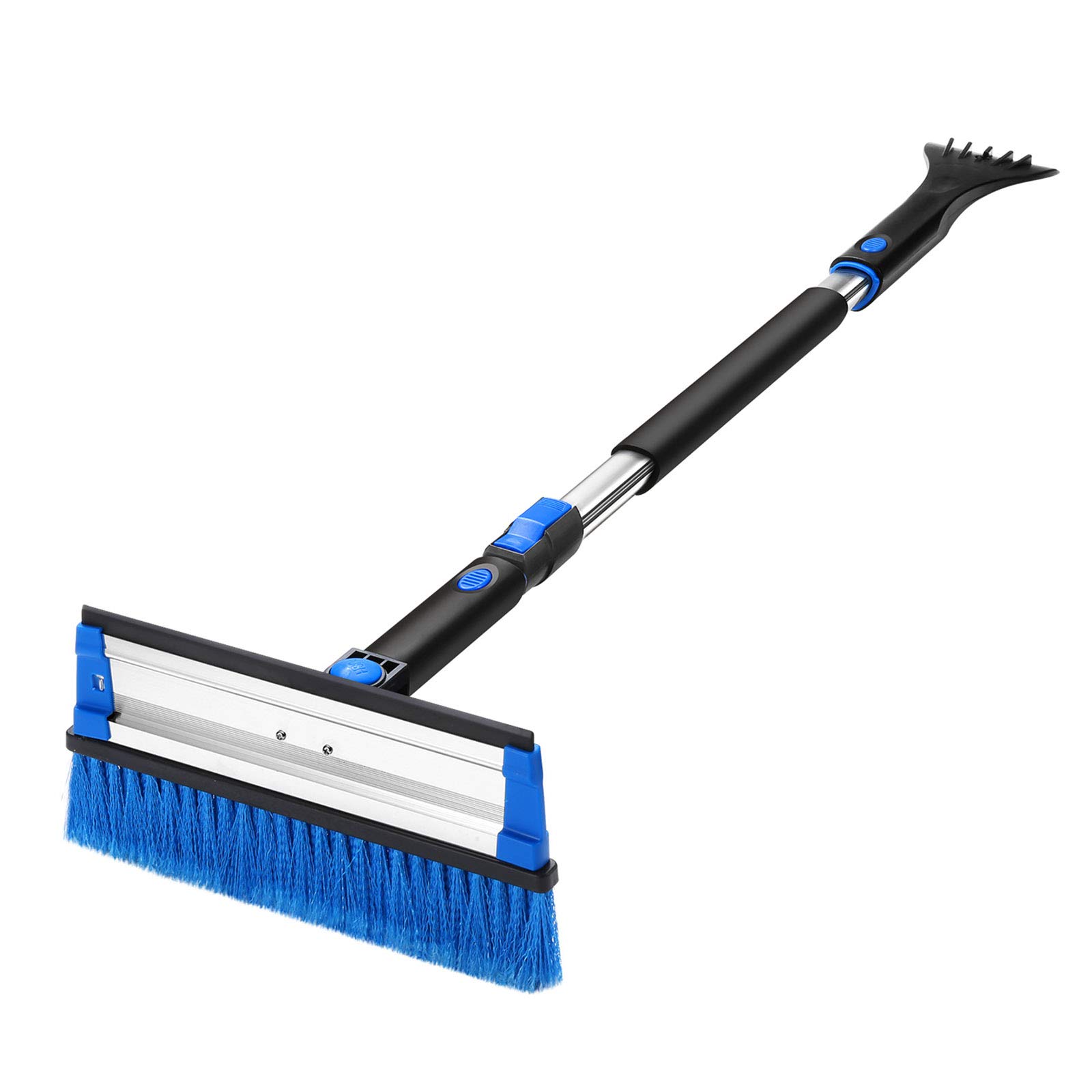 Cepillo de nieve extensible con raspador de hielo quitanieves con cabezal giratorio, pala de nieve de coche para varios vehículos, coches, SUV y camiones