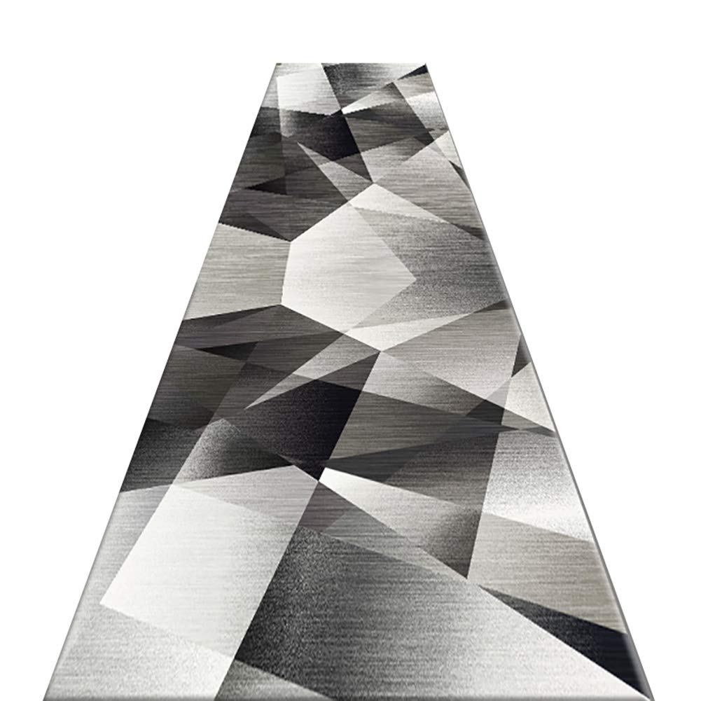 ZXL Dywany do wewnątrz/na zewnątrz, nowoczesny dywan w stylu geometrycznym dywany do korytarzy, przejścia, kuchni, salonu, jadalni (rozmiar: 90 x 600 cm)