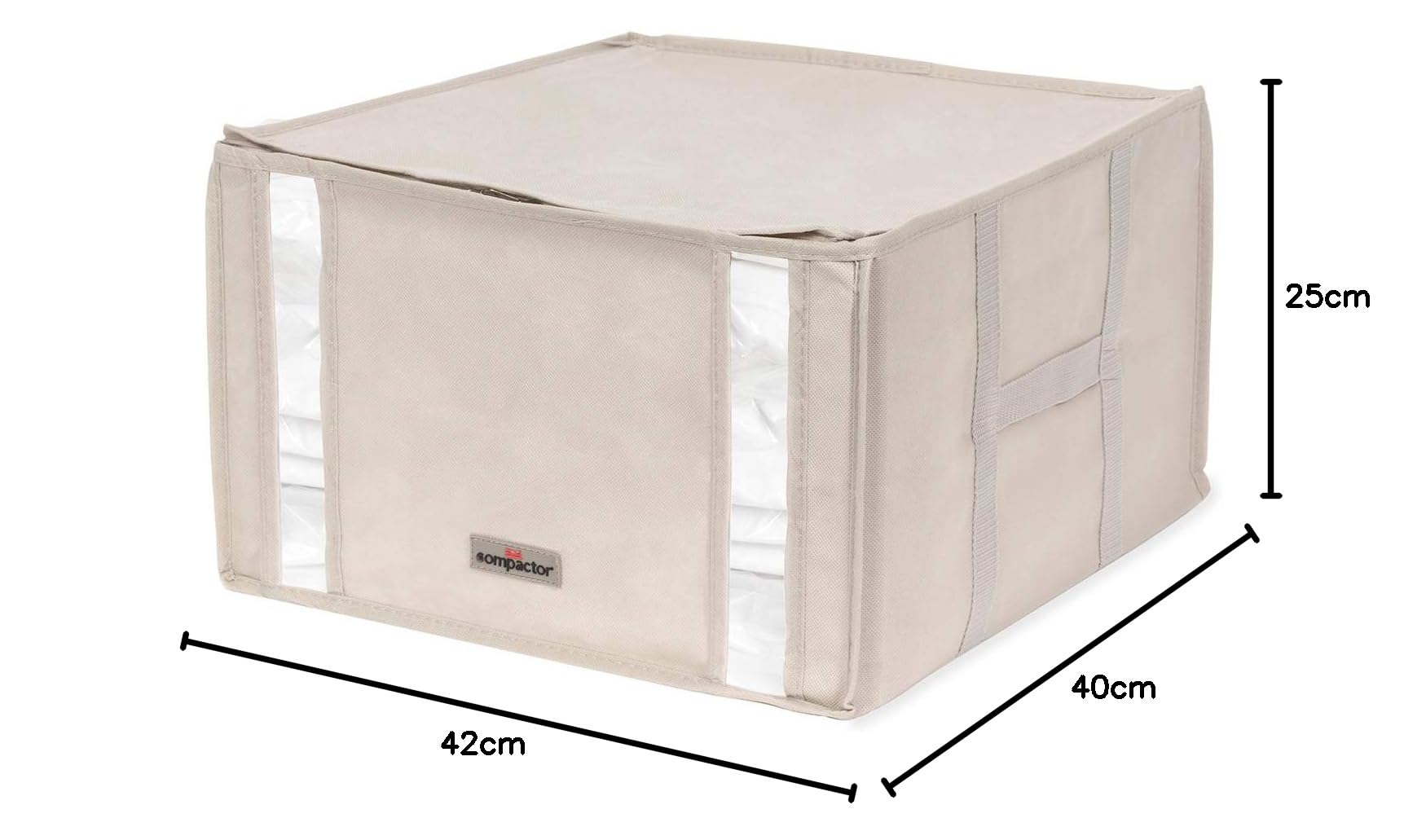 Compactor Life 2.0 RAN7651 Pokrowiec do przechowywania próżniowego, rozmiar M, 125 l, wymiary 42 x 40 x (wys.) 25 cm, beżowy
