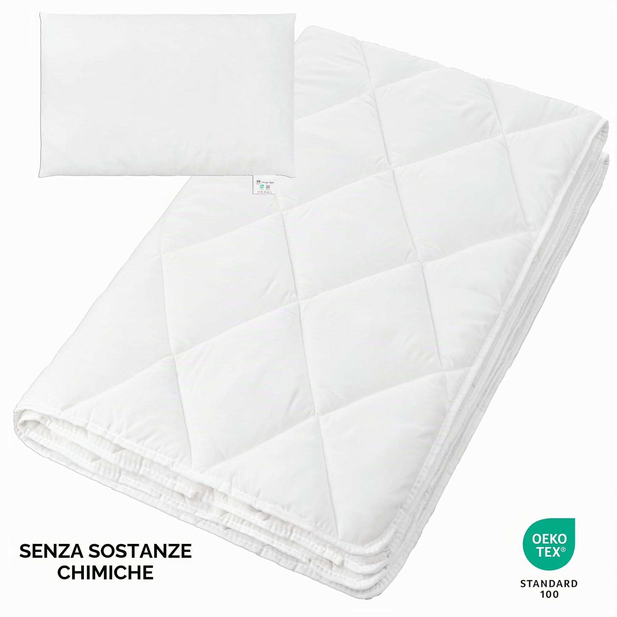 Piumino per bambini, 120x170 cm, per tutte le stagioni, copripiumino letto 80x160 cm, caldo e soffice, senza prodotti chimici ( )