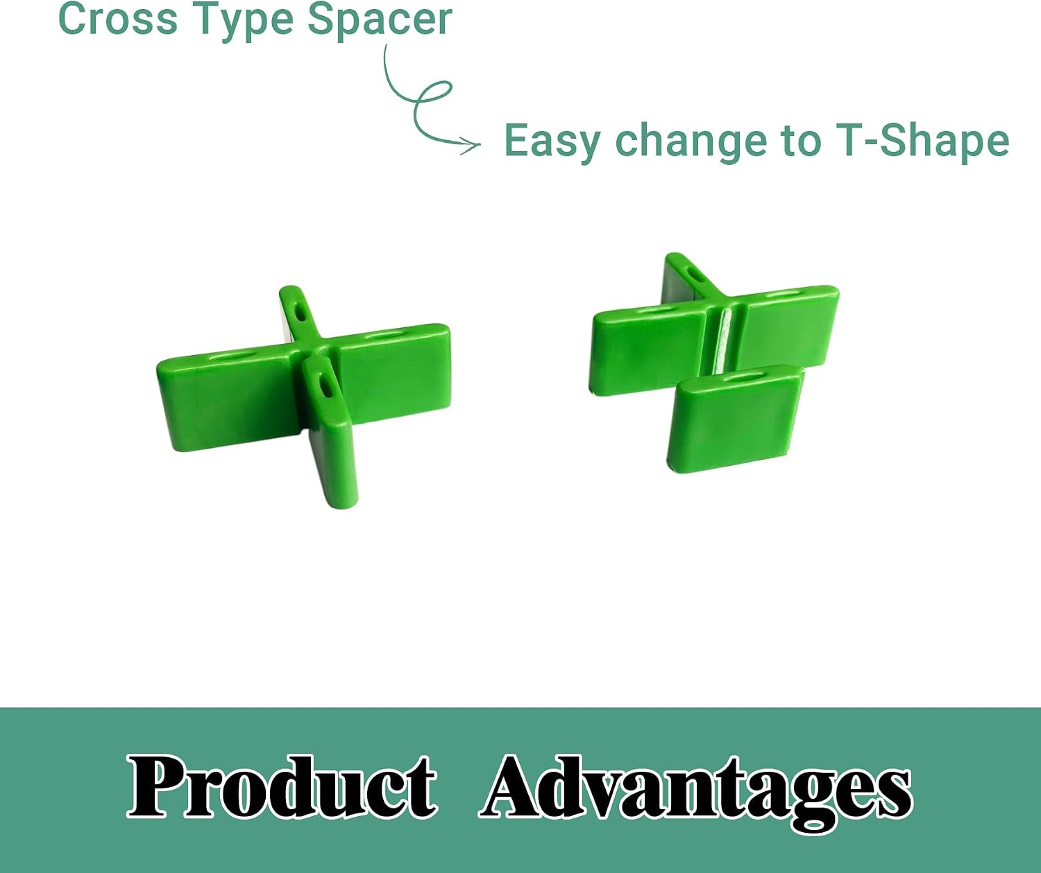 5/8 High Patio leveling spacer 3/16 inch width gap spacer 50 pcs per pack Floor Durable Tile Spacers, outdoor Brick Alignment Tools (Green)