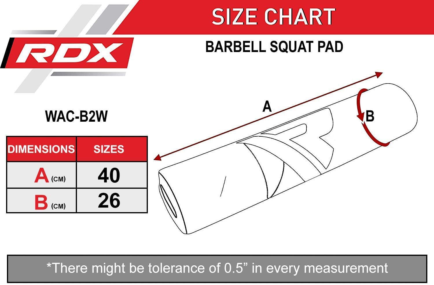 RDX Langhantel Polster, 28MM Extra Dick 40CM Lang Nackenpolster Langhantel, Barbell Pad Nackenschutz Klettverschluss, Hip Thrust Squat Lunges, Fitness Krafttraining Männer Frauen