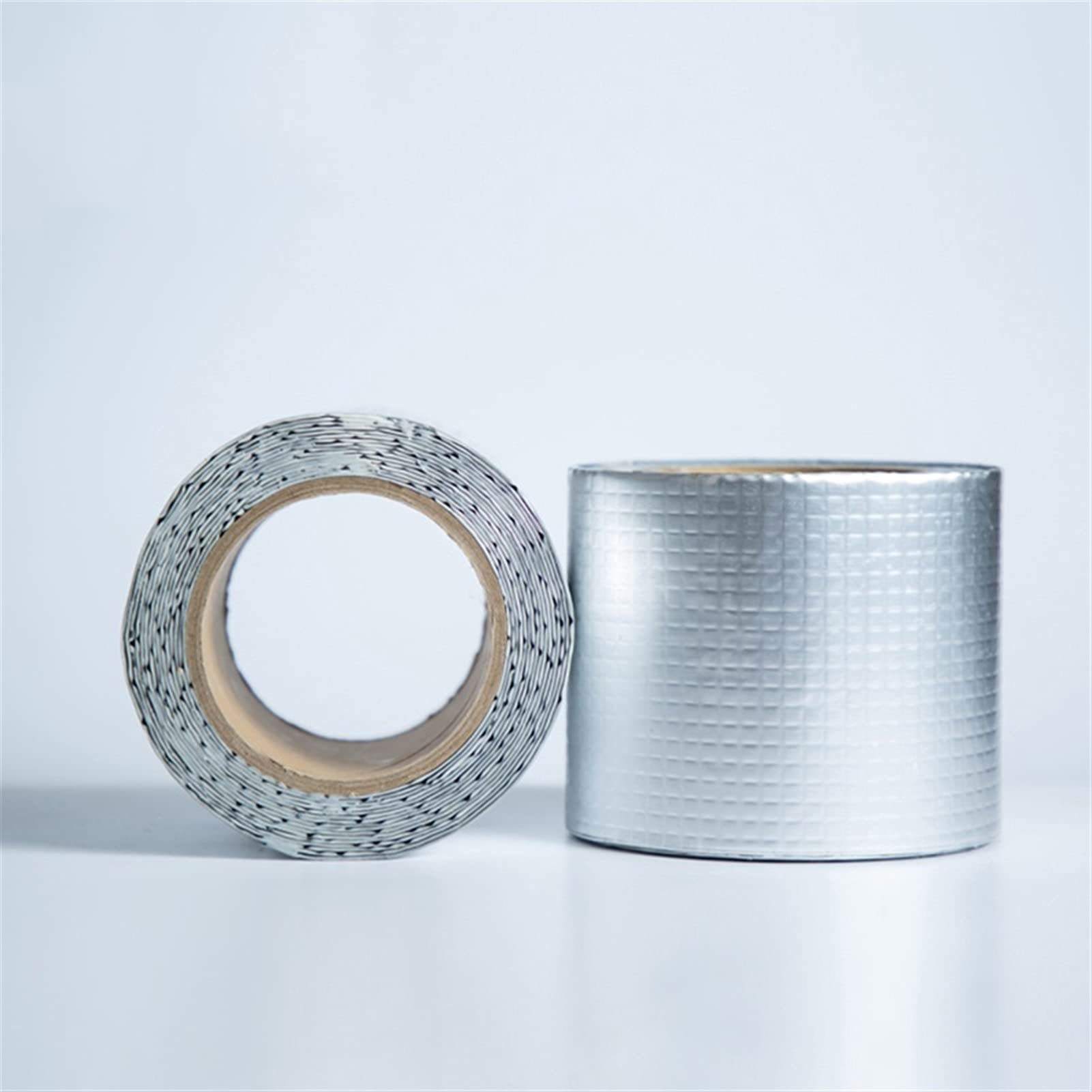 Cinta adhesiva de sellado de papel de aluminio Cinta de sellado de reparación de aislamiento térmico retardante de llama, cinta adhesiva súper fijadora resistente a altas temperaturas(1m wide*5m long)