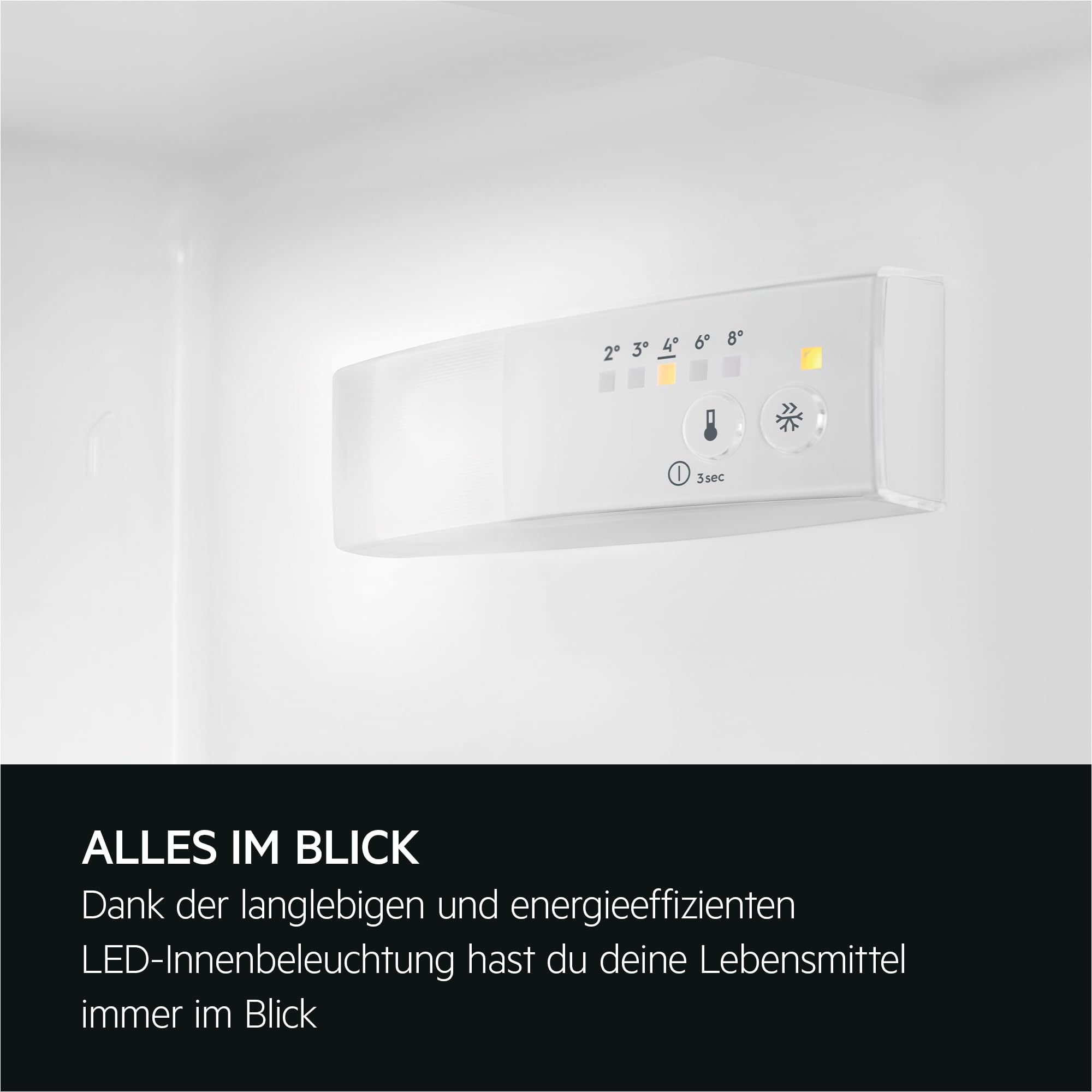 AEG Einbau-Kühl-Gefrier-Kombination 178cm, Serie 6000 TwinTech: NoFrost Abtauautomatik dank getrenntem Kühl- 195L & Gefrierraum 62L, LED-Display, Schnell-Gefrieren, Türalarm, Schlepptür, TSC6N183ES