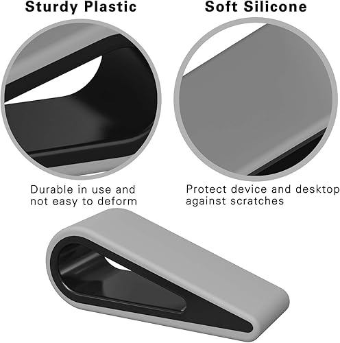 Miniatura 5 de MoKo Soporte universal para teclado de computadora portátilcomputadora, 4 unidades antideslizante de silicona inclinable con cuña elevadora estable