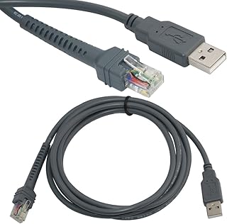 BlastCase 1 X USB A Male to RJ45 Cable 7ft 2M for Symbol Barcode Scanner LS4278 LS2208 2208AP