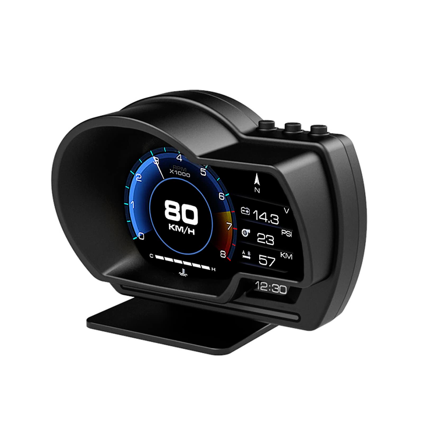 Buy Car HUD Display, OBDⅡ+GPS Smart Gauge High Definition Speedometer