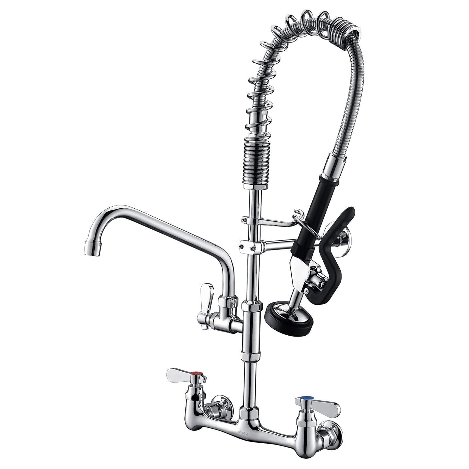 TNROTED Gewerbeküchen-Armatur Mit Vorspülsprüher | 68,6 Cm Hoch, 30,5 Cm Schwenkauslauf | Für Restaurants & Hotels