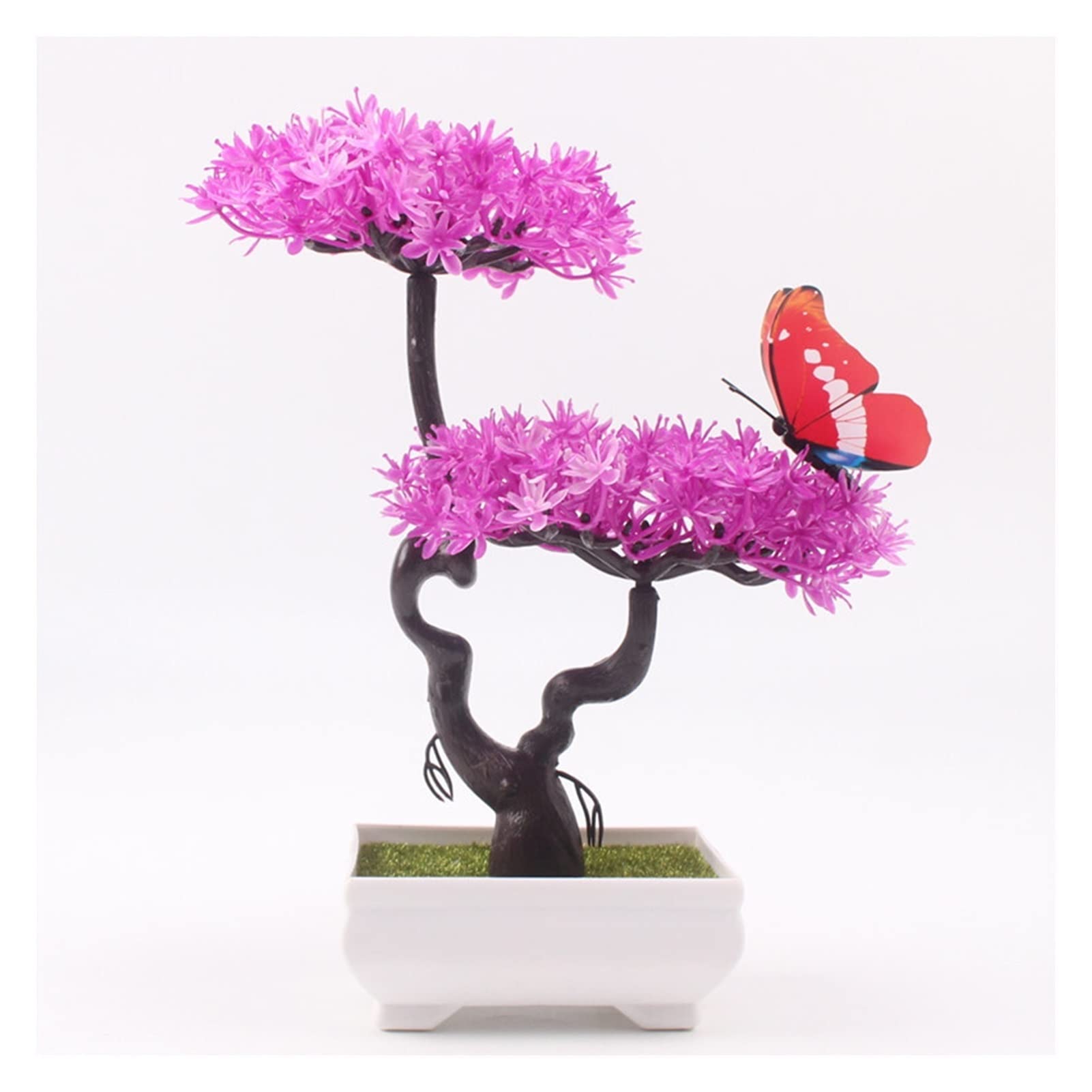 ULTRAWAVE Faux Tree NEW Artificial Plants Bonsai Small Tree Pot Fake Flowers Potted Ornaments For Home Decor Decoration Hotel Garden Faux Plants Indoor(H)
