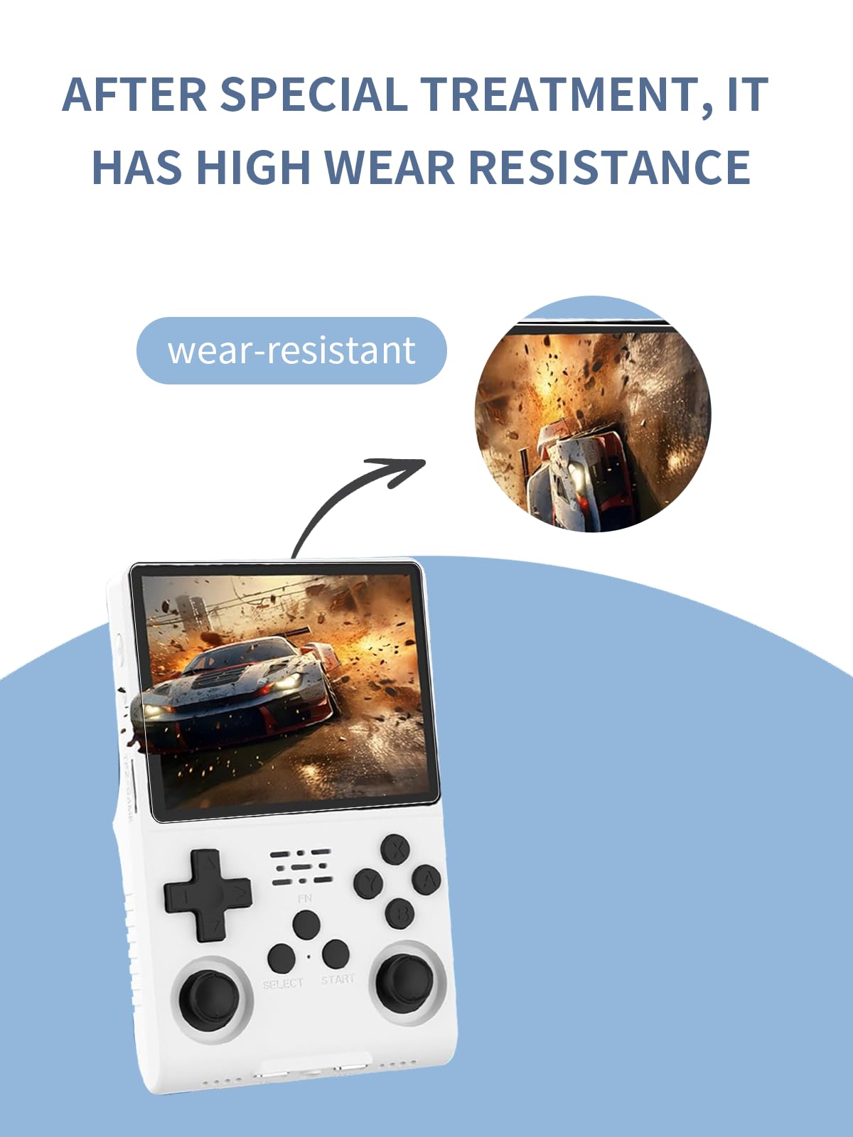 BOVUGAC Pellicola protettiva in vetro temperato per console di gioco portatili R40S Pro, 3,5 pollici, pellicola protettiva per R40S PRO Handheld Gaming antigraffio e sensibile e durezza 9H, confezione