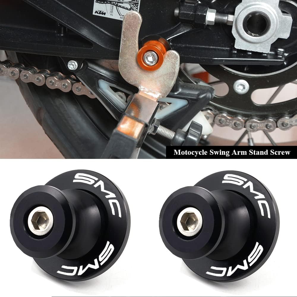 M10X1.5 10mm Motorcycle Swing Arm Spools Sliders Fits Duke 690 SMC,Black