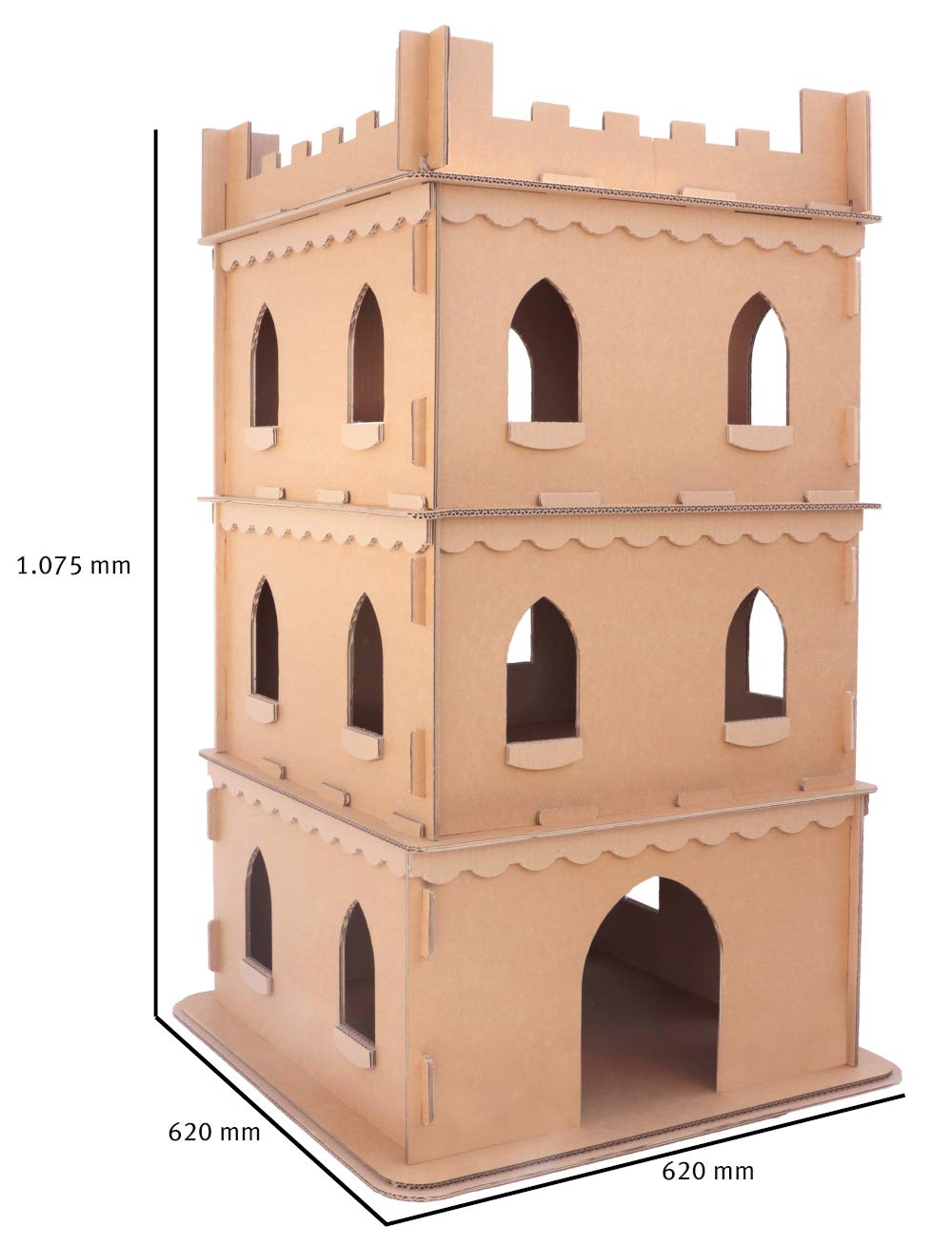 Katzenburg aus Wellpappe, Katzenhöhle, Katzenhaus, Katzenschloss, Katzenbedarf, Katzenkorb, Katzenvilla, Katzenliege, Katzenspielplatz, Katzenspielhaus, faltbar, Katzenbett