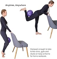 Vista 2 de Balego® Mini bola de Pilates, morado, 9 pulgadas