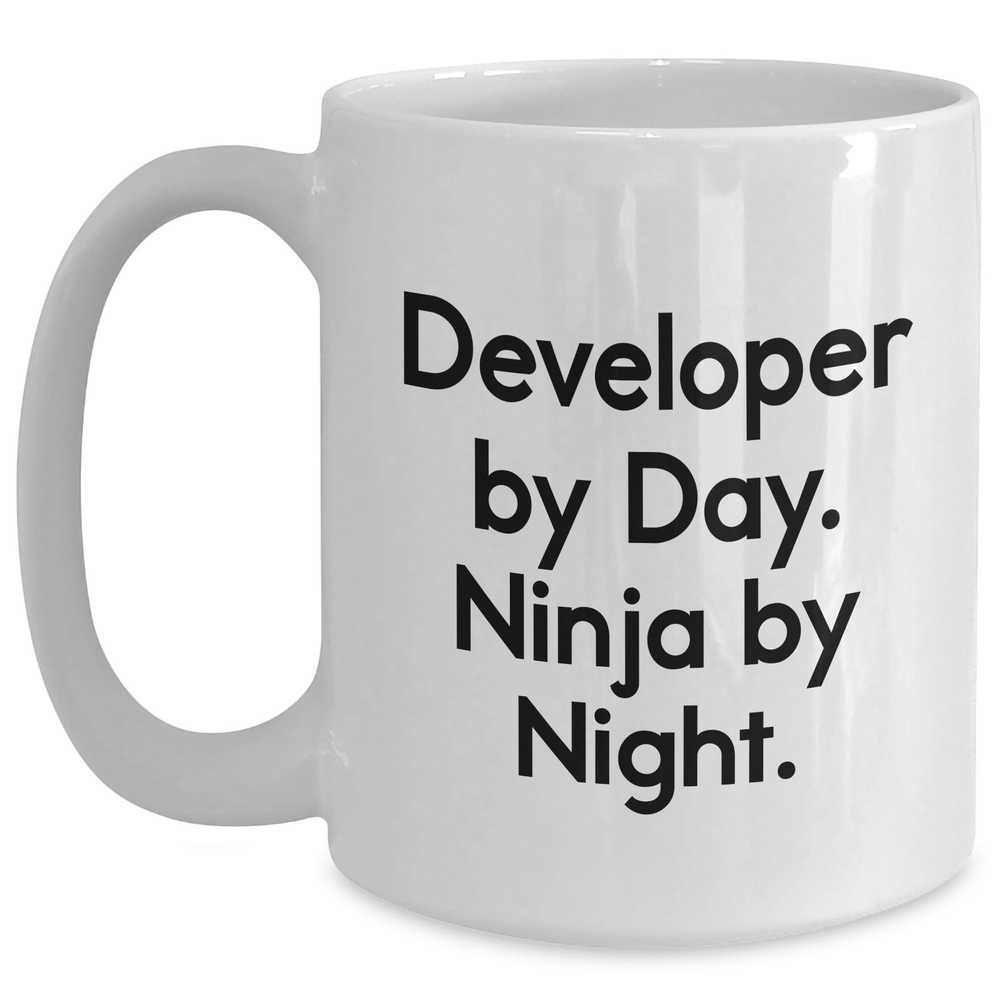 Developer By Day Funny Ninja Mug Gifts for Christmas from Friends to Developees