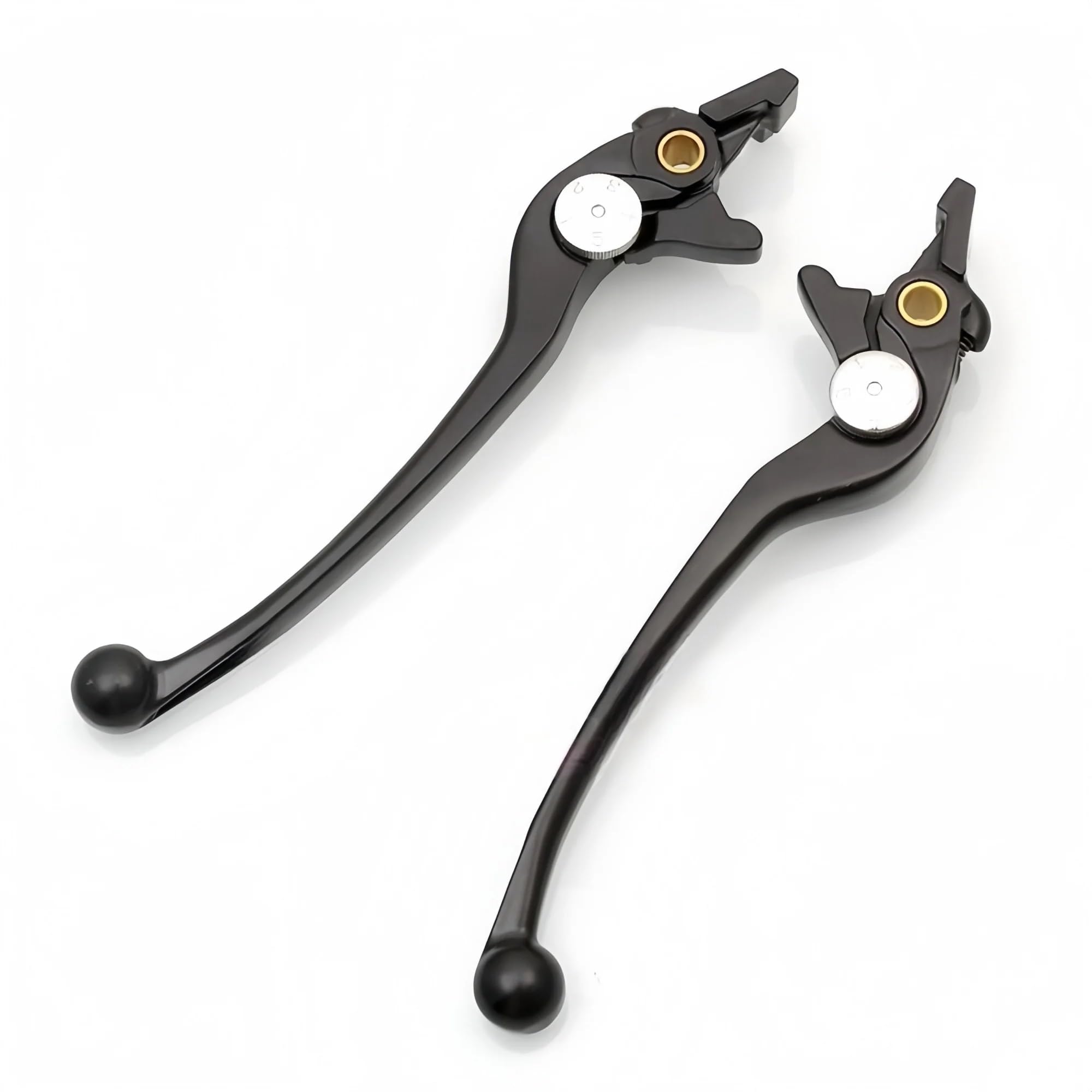 Levier d'embrayage et de frein Poignée de levier frein et d'embrayage pour BMW C650, C650GT C600, finition polie qualité(Noir,Left)