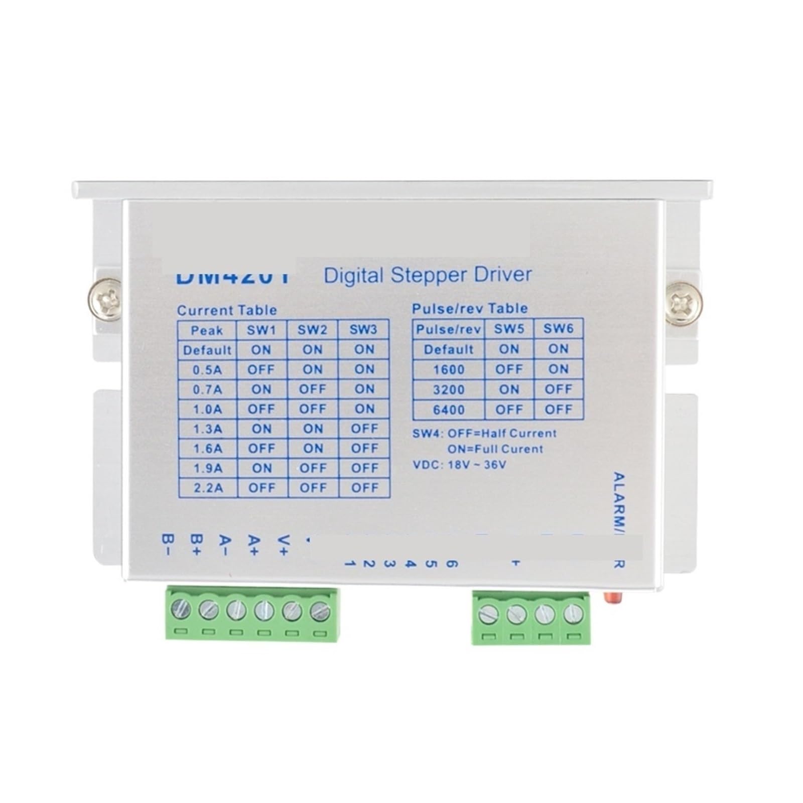 Controlador de motor paso a paso digital, DM420Y 0.3-2.2A 18V-36VDC Controlador de motor paso a paso de 2 fases for controlador paso a paso nema 17/23