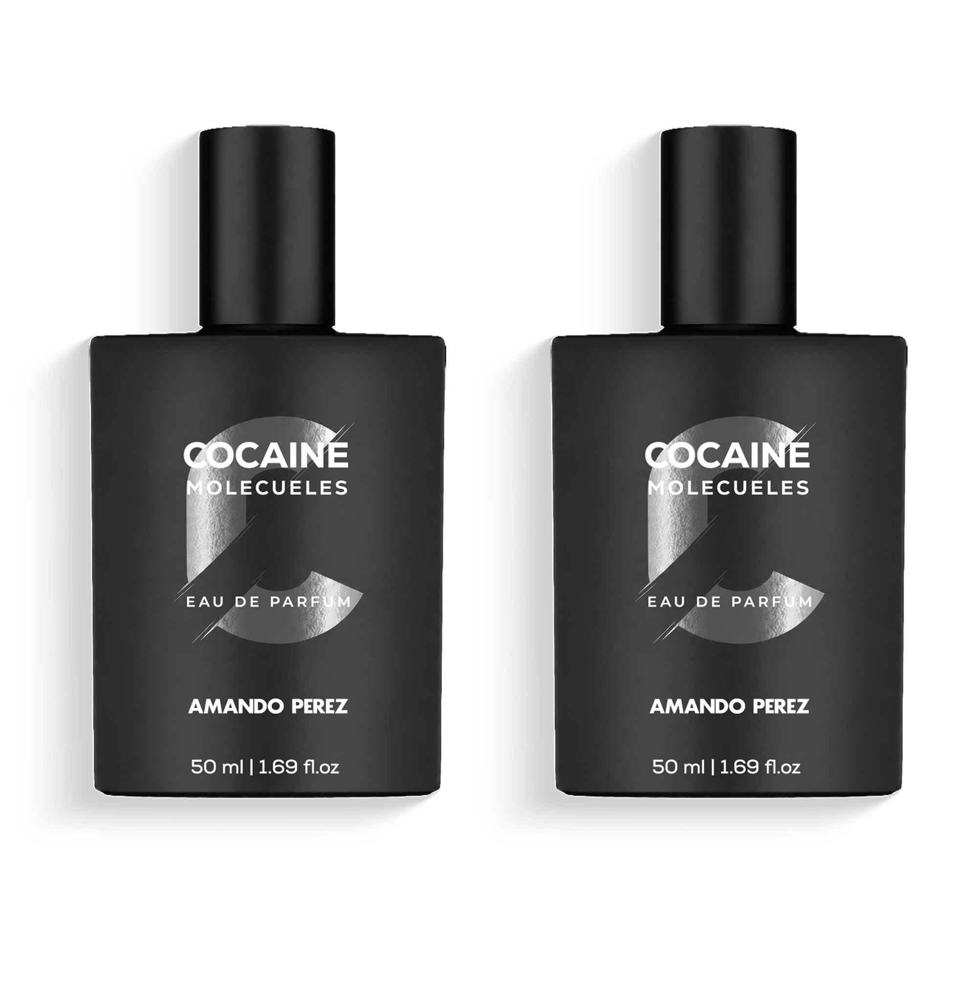 Amando Perez COCAINE Molecules Unisex Parfüm 50ml (2er Pack) | Eau de Parfum für Damen und Herren mit Pheromone Lockstoff - Citrische Kopfnote - Unisex-Duft Damen Männer Eau de Toilette