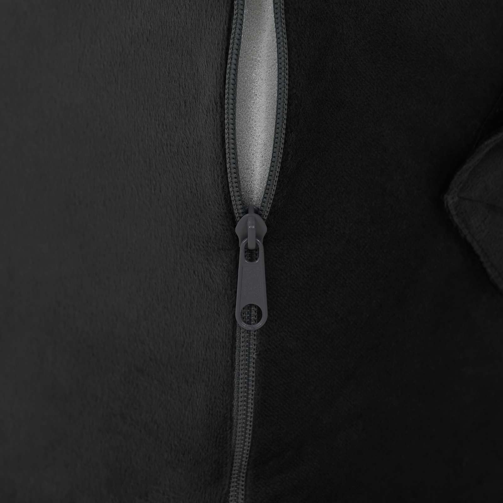 Cojín de esquina negro 55 x 55 x 26 cm de espuma viscoelástica funda de terciopelo y poliéster, diseño ergonómico para soporte de espalda y postura, ideal para cama o sofá, cuidado